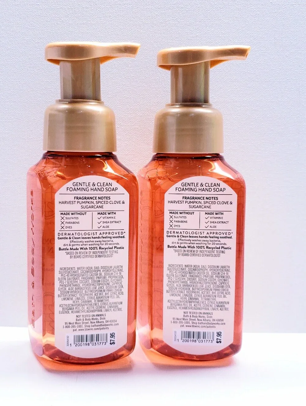 Bath & Body Works SWEET CINNAMON PUMPKIN Gentle & Clean Foaming Hand Soap(2 pcs)